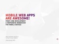 Mobile Web Apps Are Awesome!
