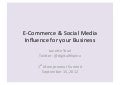E-Commerce & Social Media Influence for your Business
