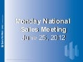 Sperry Van Ness #CRE Monday National Sales Call 6 25-12