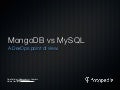 MongoDB vs Mysql. A devops point of view