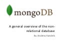 Overview of MongoDB and Other Non-Relational Databases