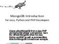 MongoDB quickstart for Java, PHP, and Python developers