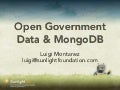 Open Government Data and MongoDB