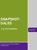 2011 Sales Job Candidate Career Outlook - Monster.com