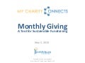 Monthly Giving: A Tool for Sustainable Fundraising