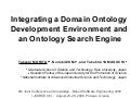 Integrating a Domain Ontology Development Environment and an Ontology Search Engine