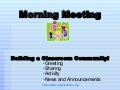 Morning Meeting Greetings