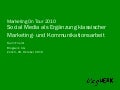 Social Media als Ergänzung klassischer Marketing- und Kommunikationsarbeit