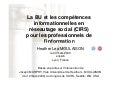 La BU et les compétences informationnelles en réseautage social (CIRS) pour les professionnels de l’information