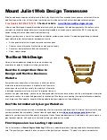 Mount Juliet web Design Tennessee
