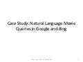 Natural Language Movie Queries - Bing vs Google