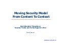 Moving Security Model From Content to Context
