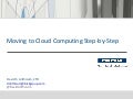 Moving to cloud computing step by step linthicum