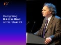 Recognising Malcolm Read on his retirement