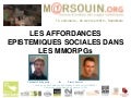 M@rsouin 2013 Les affordances épistémiques sociales