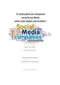 To what extent are companies using Social Media within their Digital Communities?