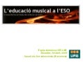 L&rsquo;educació musical a l&rsquo;ESO