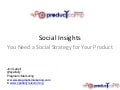 What is your product&rsquo;s social strategy?