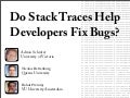 Do Stack Traces Help Developers Fix Bugs?