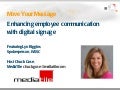 Enhancing Employee Communications with Digital Signage