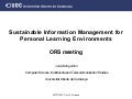 Sustainable Information Management for Personal Learning Environments