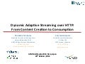 Dynamic Adaptive Streaming over HTTP: From Content Creation to Consumption