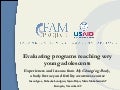 Evaluating programs reaching very young adolescents