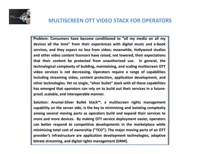 Multiscreen OTT Video Stack for Ope...