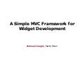 A Simple MVC Framework for Widget Development