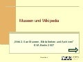 Museen und Wikipedia