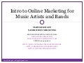 Introduction to Online Marketing for Musical Artists and Bands