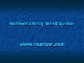 Muthoot’s foray into rajastan