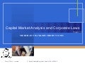 Capital Market Analysis and Corporate Laws 