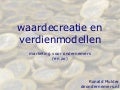 Waardecreatie en Verdienmodellen