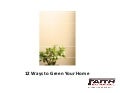 12 Ways To Green Your Home