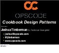 Mwrc2011 cookbook design patterns