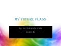 My future plans