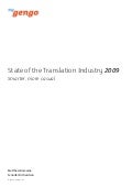 MyGengo.com State Of Global Translation Industry (2009)