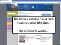My Lists - Encore Catalog