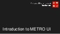 Introduction to Metro UI