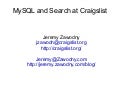 MySQL And Search At Craigslist