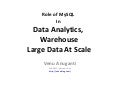 Role of MySQL in Data Analytics, Warehousing