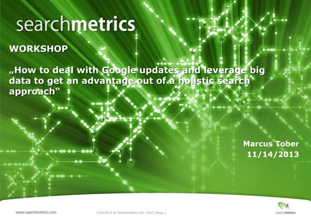 Searchmetrics - NOAH13 London