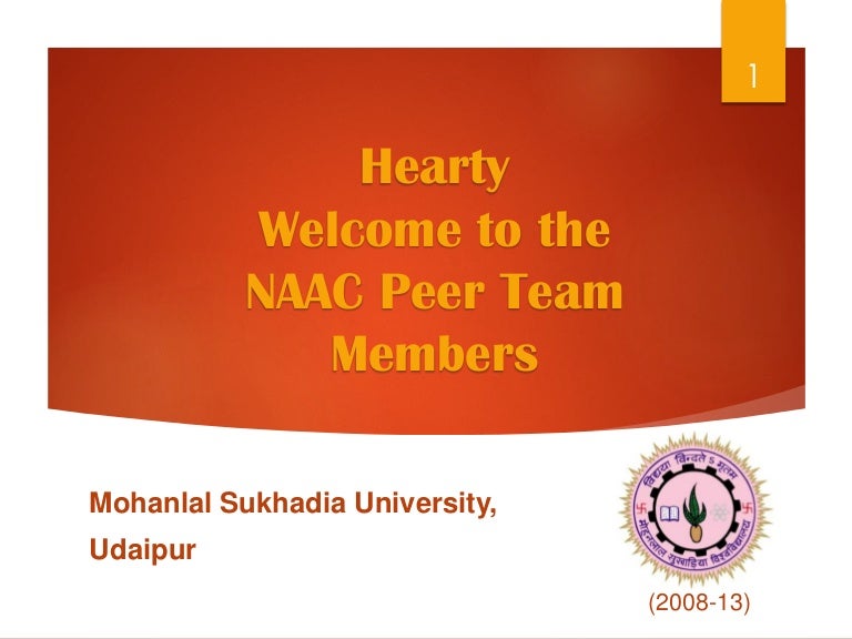 Naac peer team visit at mlsu