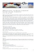 NABA launches " The Olympic Competition" Summer Courses Competition call for entries, 2012