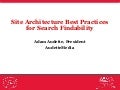 Site Architecture Best Practices for Search Findability - Adam Audette