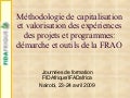 FIDAfrique capitalization methodology