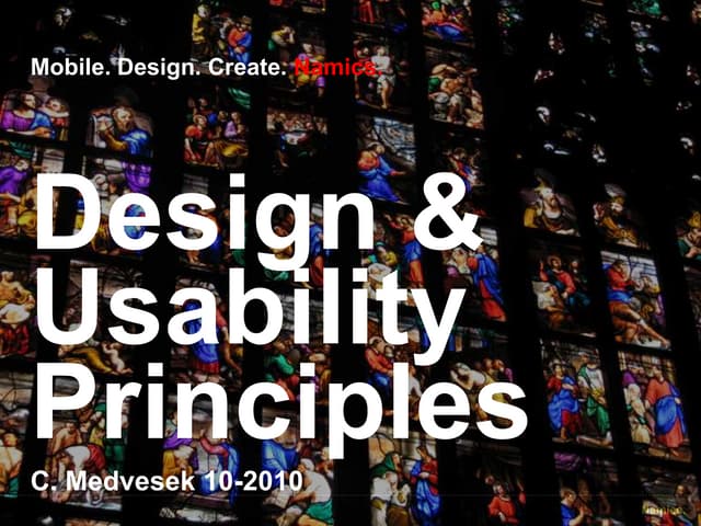 Usability & Design Principles