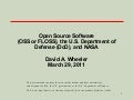 2011 NASA Open Source Summit - David Wheeler