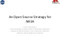 An Open Source Strategy for NASA